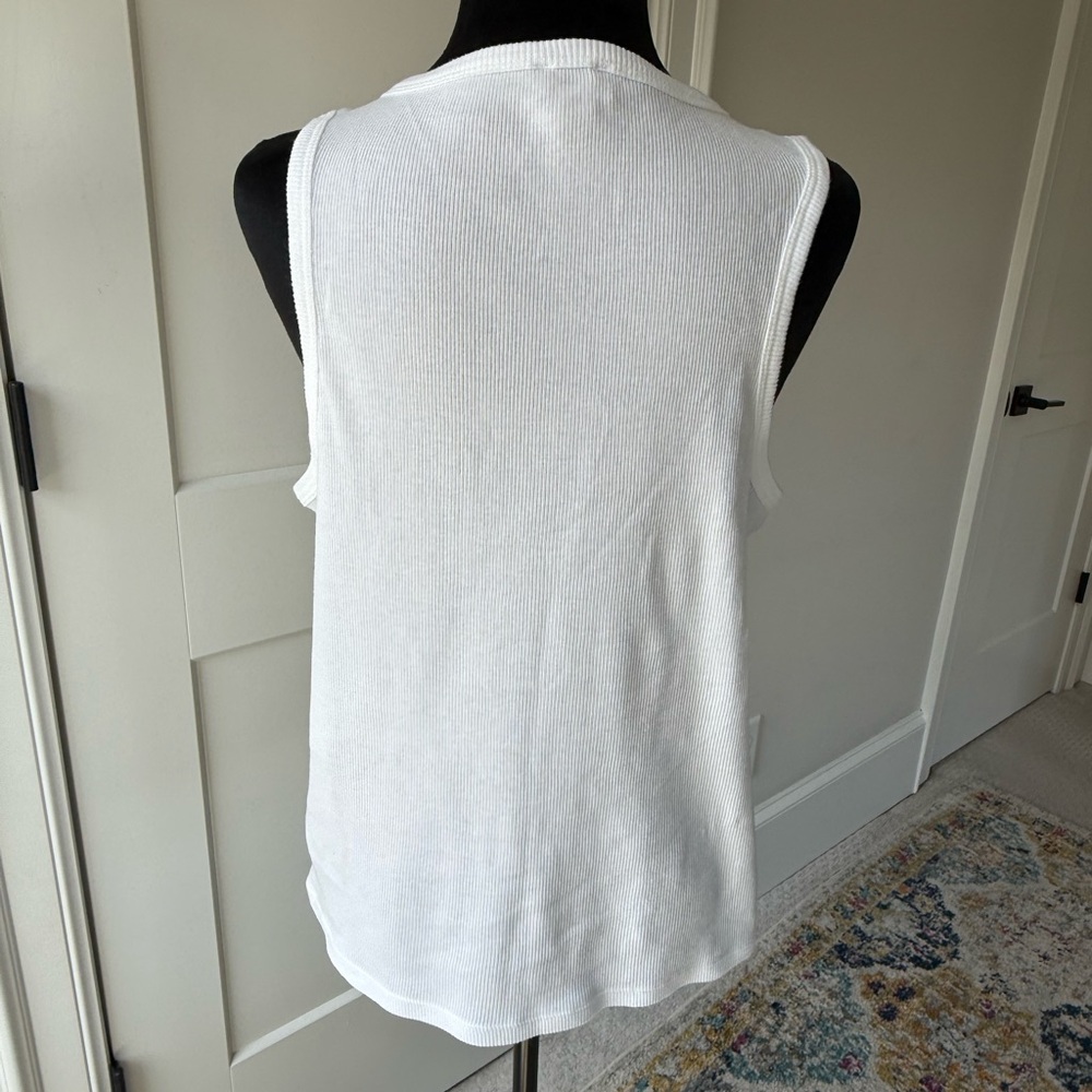 J Crew Factory | Sleeveless Tank Top | White | L - Picture 2 of 5